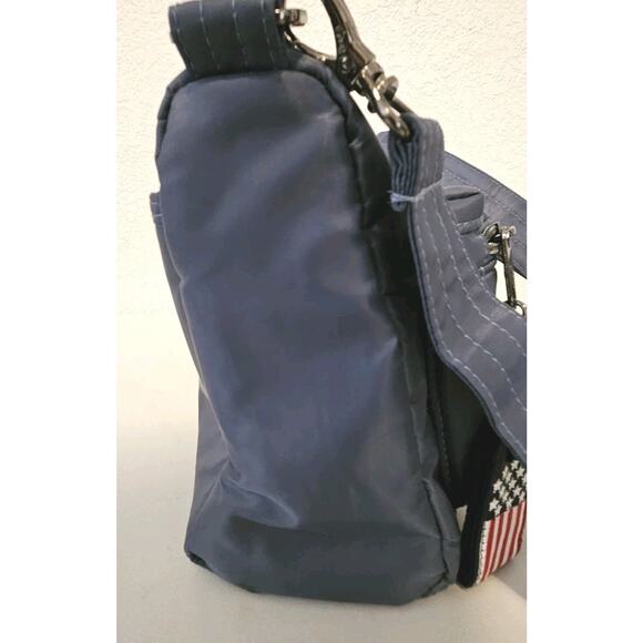 New! Lug Stretch LE Crossbody Bag In Slate Blue RFID Blocking Patriotic 12x7x4 - Picture 14 of 14